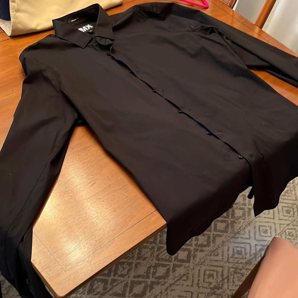 Express 1MX Black Dress Shirt - XXL